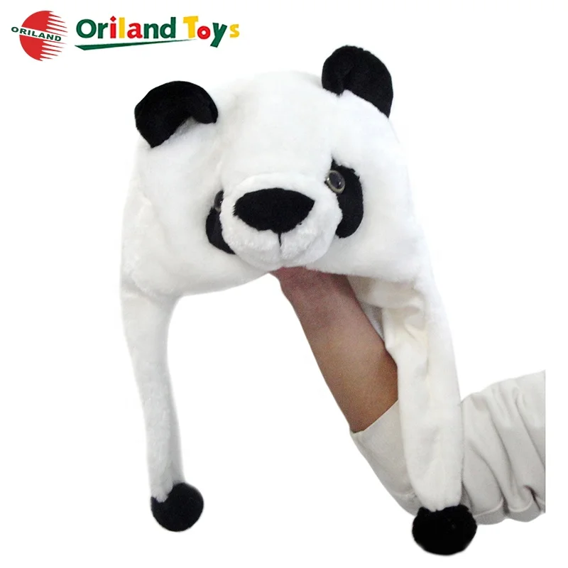 Panda Bear Plush Animal Hatソフト暖かい耳あてキャップ動物 Buy キャップ動物 キャップ帽子アニマルデザイン ぬいぐるみ動物帽子 Product On Alibaba Com