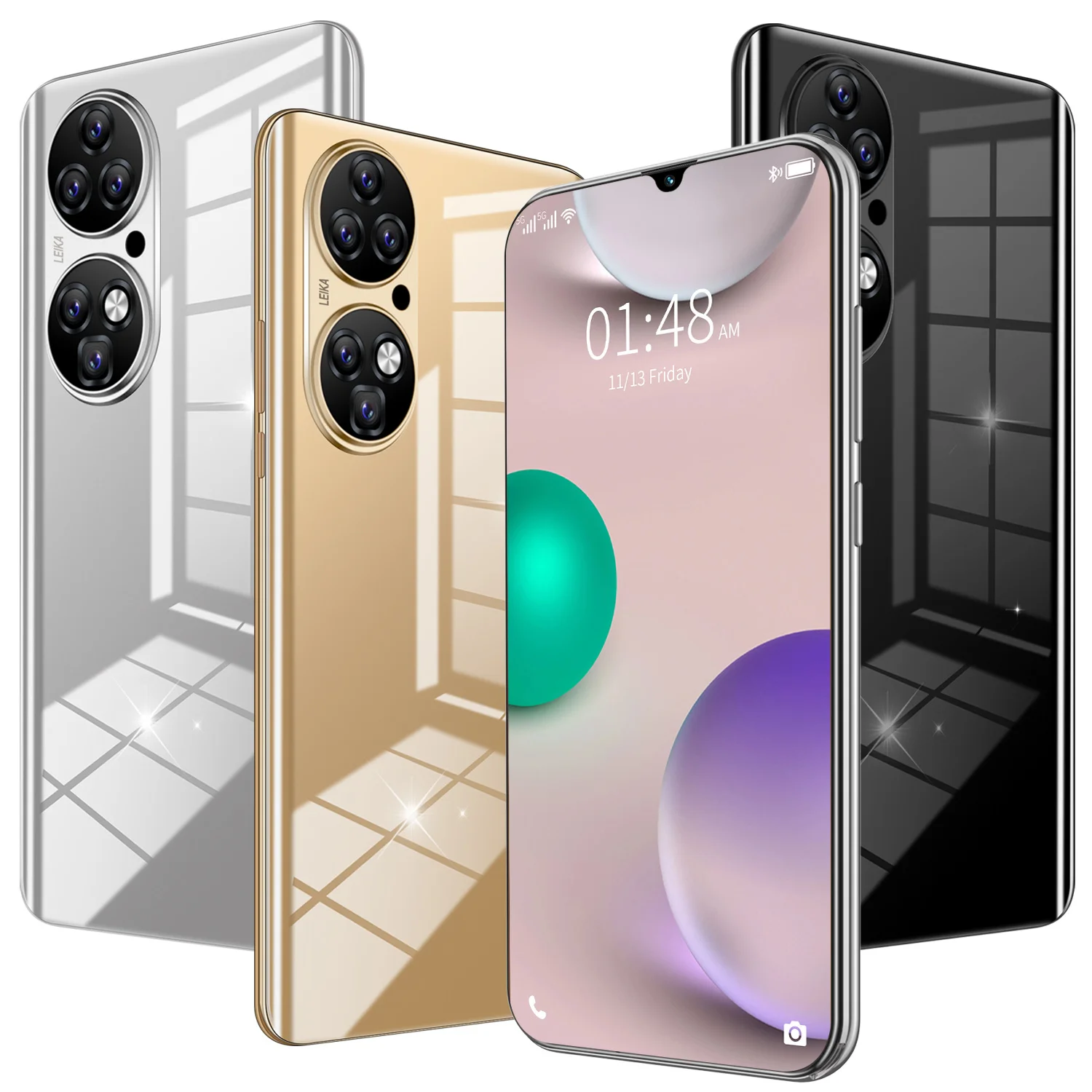 6,7 дюймов сенсорный экран смартфона P50Pro + открытые мобильные телефоны Android мобильного телефона