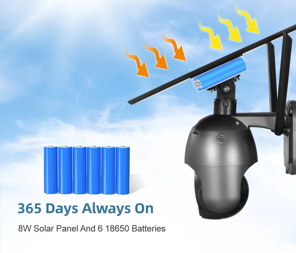 Ubox App 1080p Low Power Cloud Storage Two Way Voice 4g Wireless Lte Solar Powered