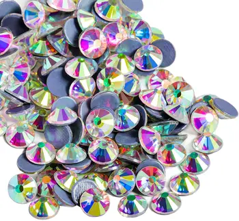 OPL Wholesale Hotfix / Non-Hotfix Crystal AB Color Glass Iron-On Rhinestones - Hotfix Transfer with Washable Backing