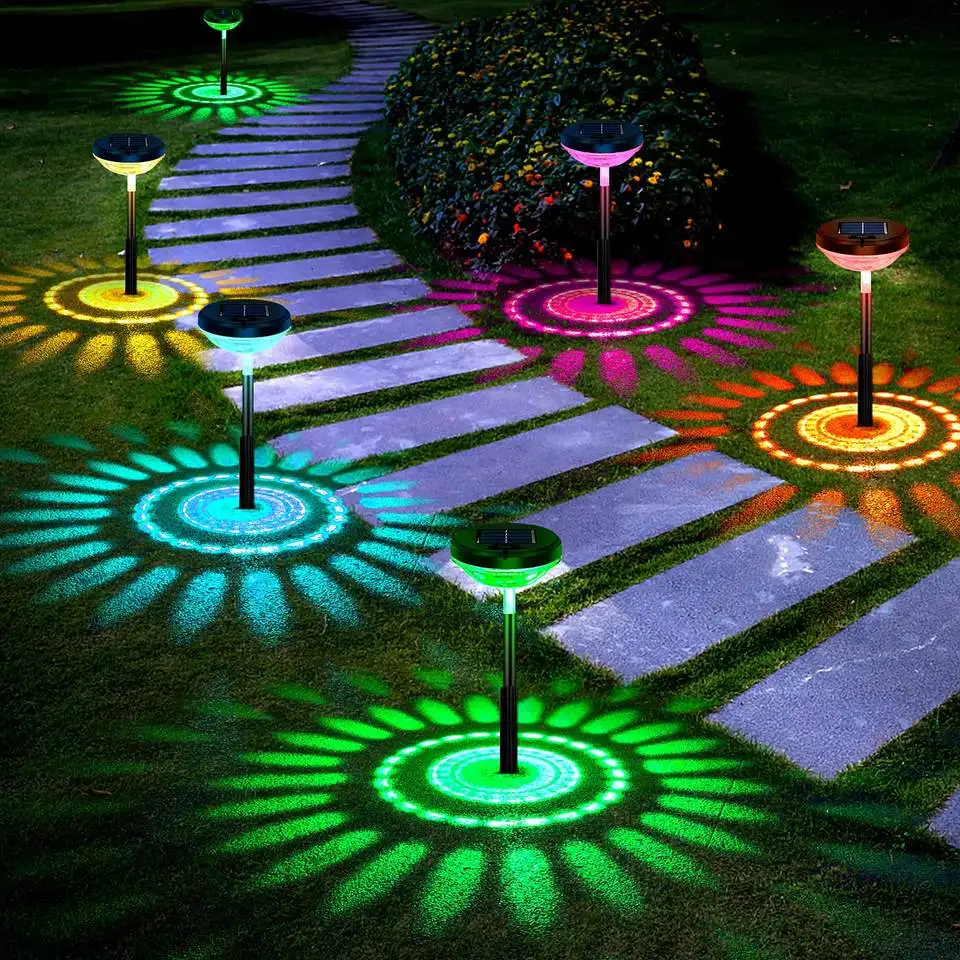 Hot Sale Super Bright Solar RGB Waterproof LED Solar Garden Outdoor Landscape Ground Decor Lawn Light Lamp