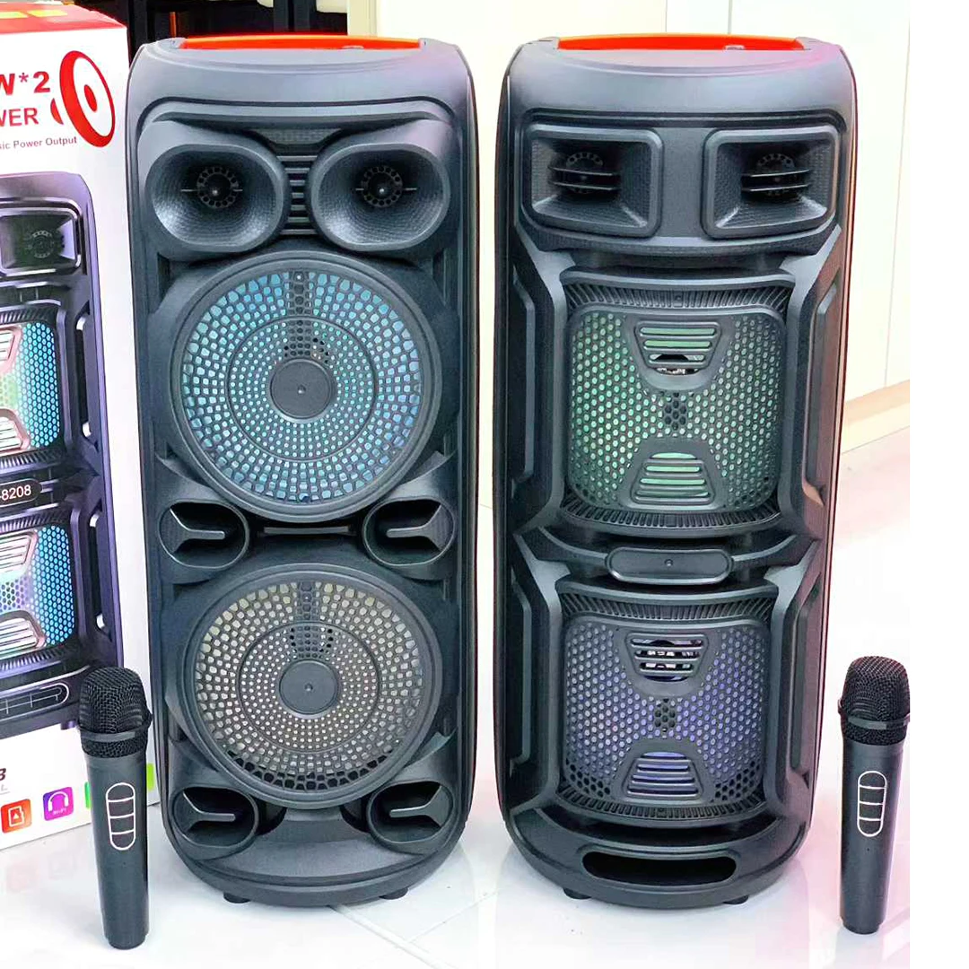 ABS-8208 Hot Sale Daul 8 Inch Super Bass Wireless Karaoke Portable