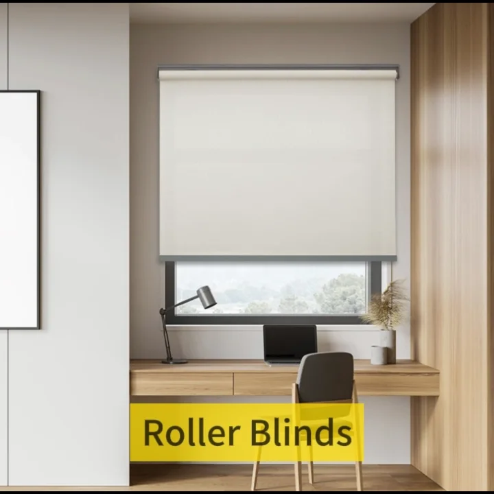 Roller Blind Fabric For Roll Up Blackout Customize Size Remote Control Roller Shades Shangrila