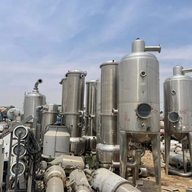 Customized vertical concentration industrial evaporator wastewater treatment equipment double-effect evaporator