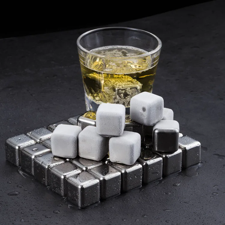 Stainless Steel Ice Cubes Reusable Whiskey Stones Whisky Rocks