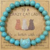 Turquoise Cat Bracelet-Blue