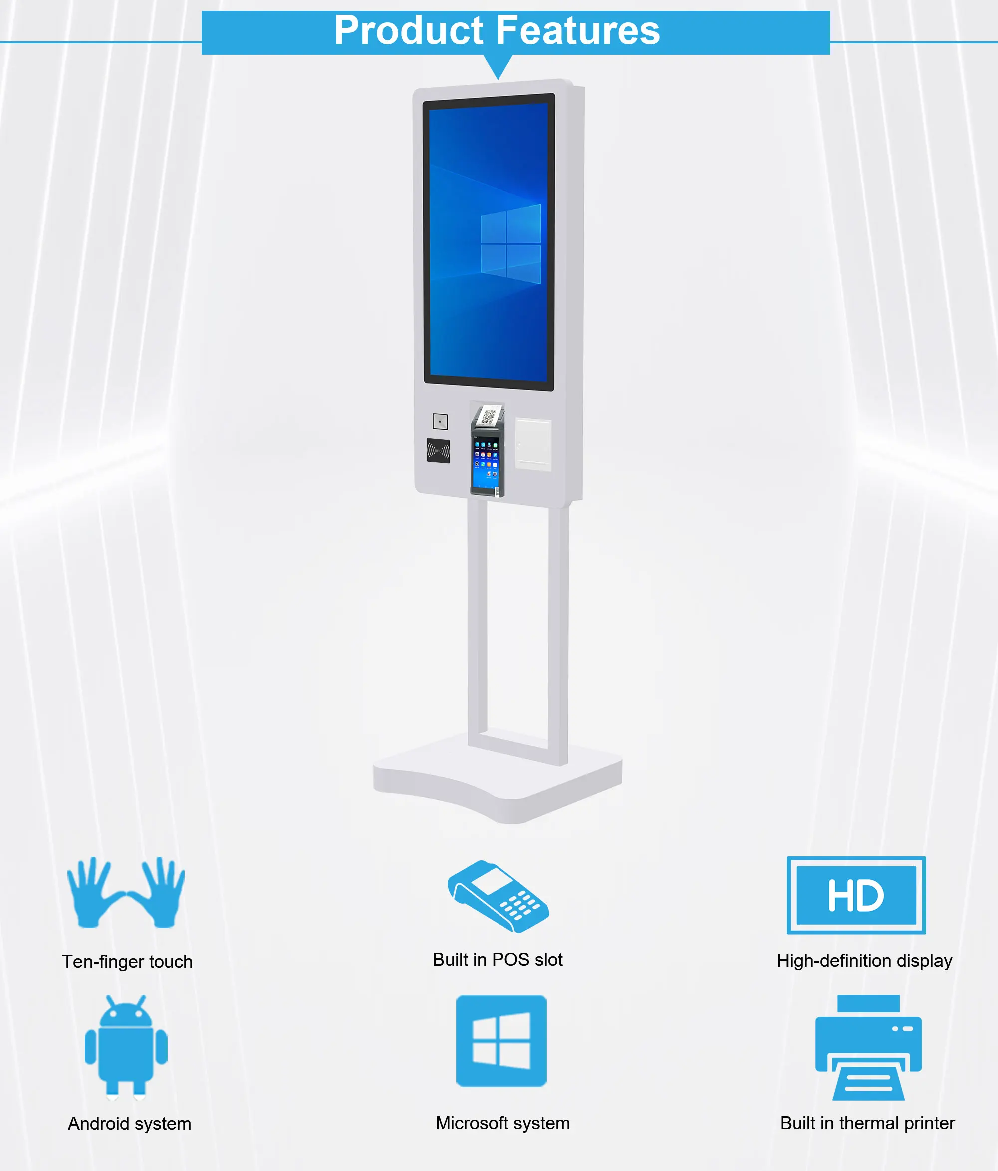 32 Inch Interactive Kiosk - Self Service Payment Solution