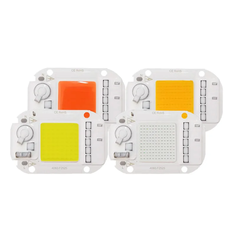 50W High Power Full Spectrum LED Chip - AC 220V Built-in Driver 380NM-840NM