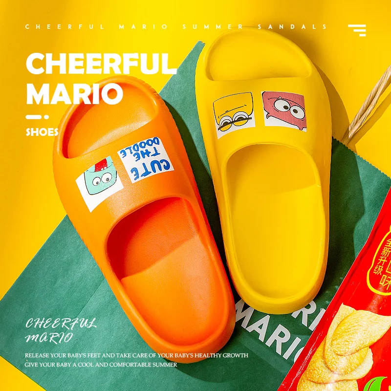 cheerful mario boys girls slippers children Alibaba