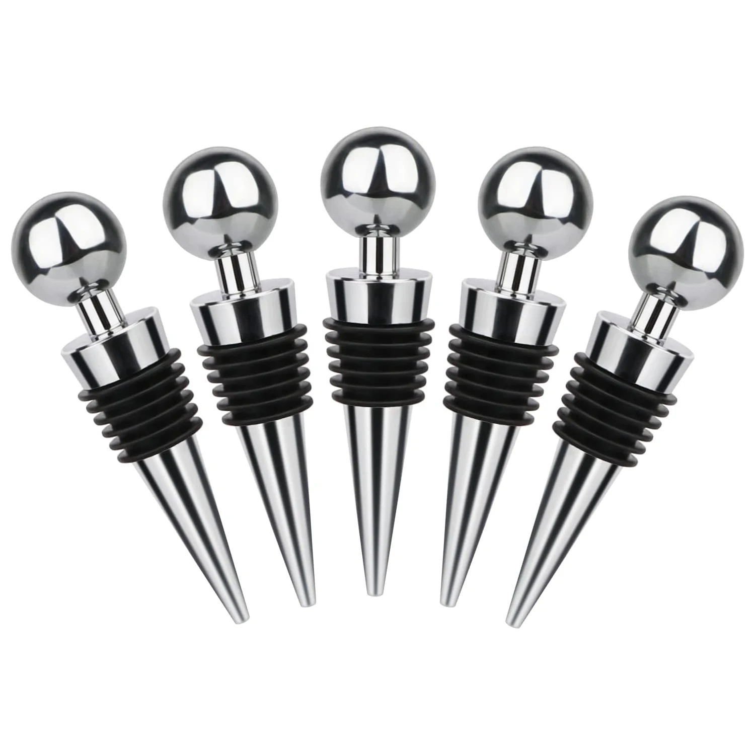Reusable Portable Zinc Alloy Wine Bottle Stopper for & Red Wine Keeps Fresh-Bar Tools with Custom Logo