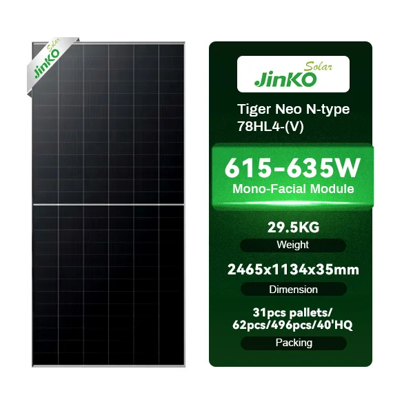 N-Type 625W/630W Bifacial Mono Half Cell PV Module, Double Glass
