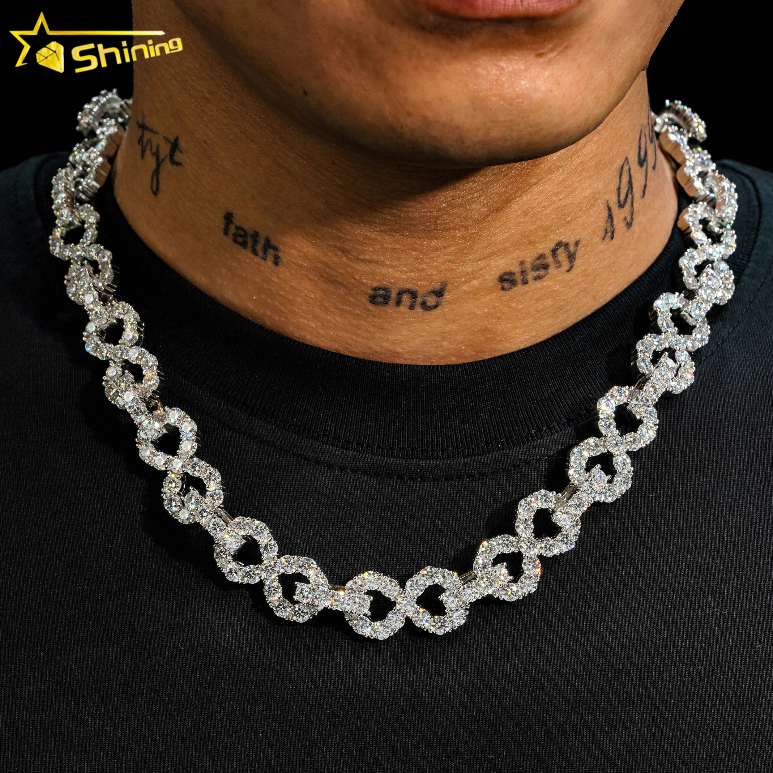 Shining Jewelry Rapper Style 13MM Infinity Link Chain
