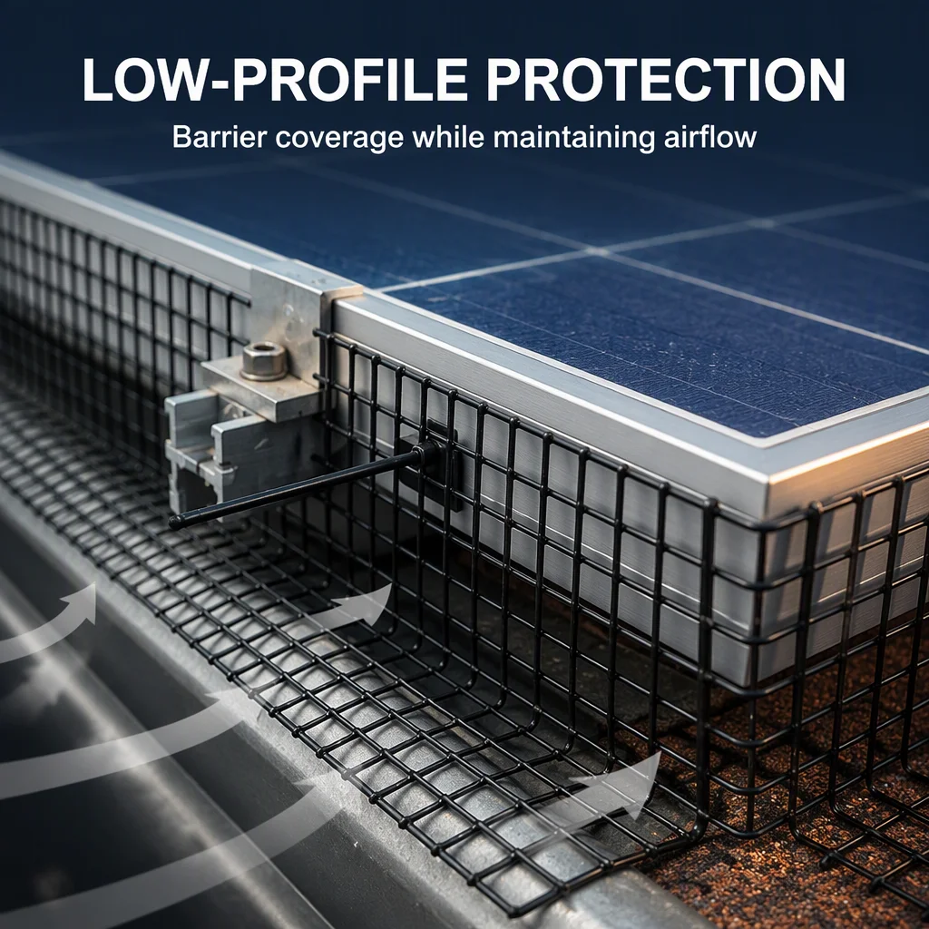 Rustproof Solar Panel Critter Guard Mesh Roll Anti Rodent Squirrel Bird Barrier Galvanized Wire Netting Pigeon Proofing