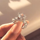 Diamond Ring Wholesale Luxury High Quality Crystal Diamond Ring Wedding Diamond Ladies Engagement Ring