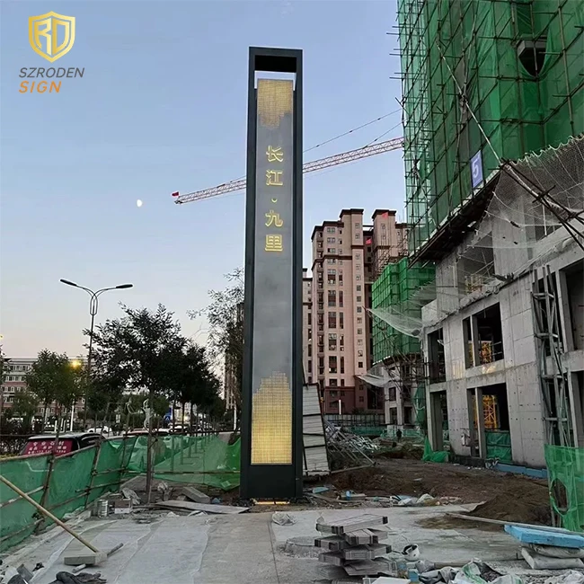 Alibaba.com: Custom Design, Steel Monument, Illuminated Pylon Sign ...