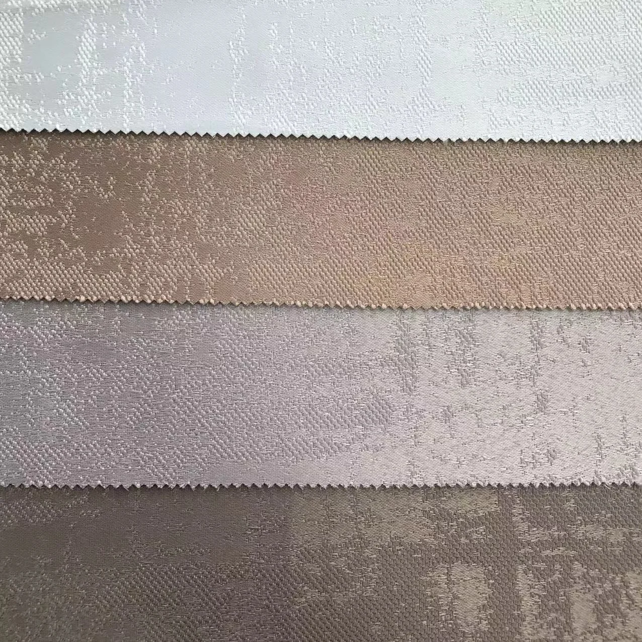 Jacquard Solid Color Textured Linen Coating Blackout Fabric for Hotel
