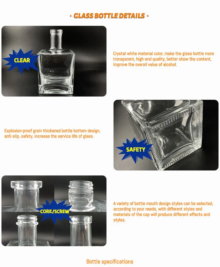 Jingna Recyclable Beverage Bottle Whiskey Vodka Frosted Clear 500ml