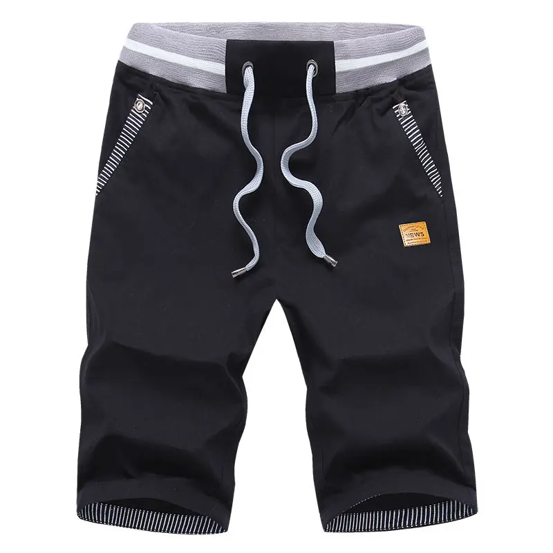 Men's Trendy Korean Style Solid Cotton Shorts Breathable All-Match Casual Pants for Street Sports Youth 100% Cotton Plain Dyed