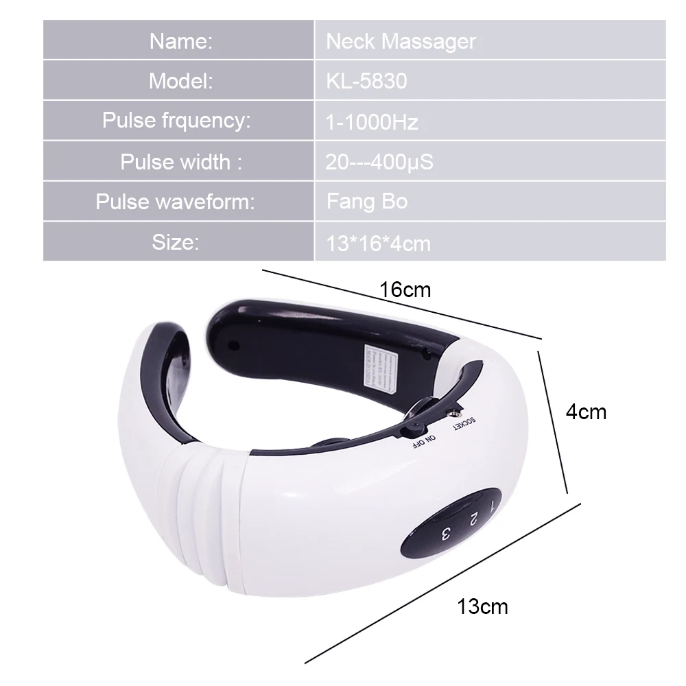 KL-5830 Electric Neck and Shoulder Massager – USB Rechargeable