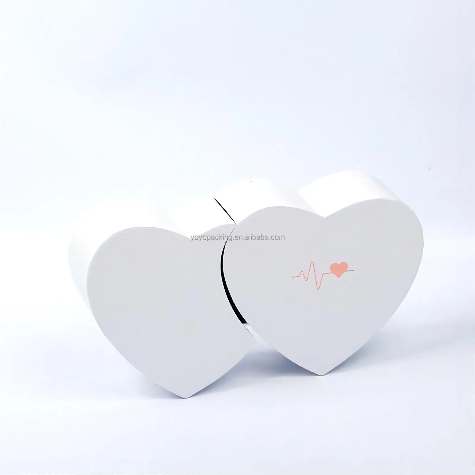 Creative Double Heart Shaped Flower Box Love Drawer Flower Gift Box