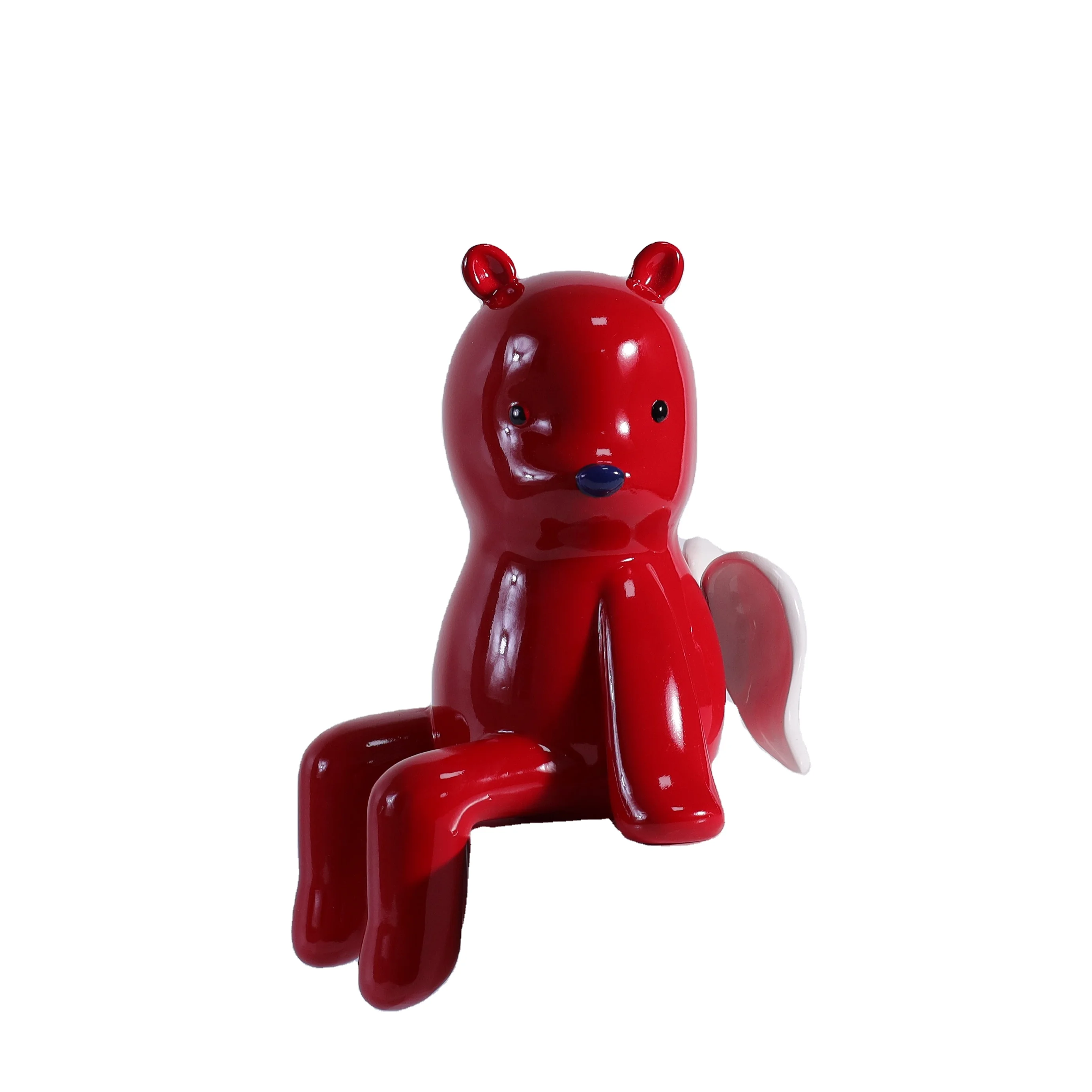 Source Zhang Zhanzhan red PUPU bear sculpture sitting cartoon cute