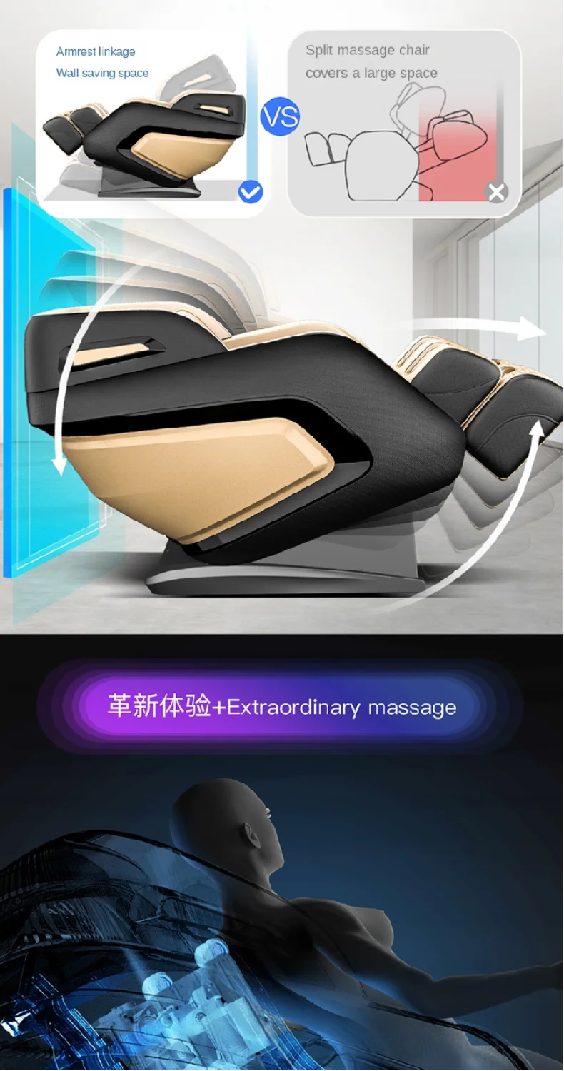 Sl Track 4d Full Body Massage Chair Zero Gravity Folding Recliner 3d