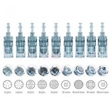 Derma Pen M8 Cartridge 11/16/24/ 36/42/ Round Nano Bayonet Cartridges Needle MTS Micro Skin Microneedling Cartridges