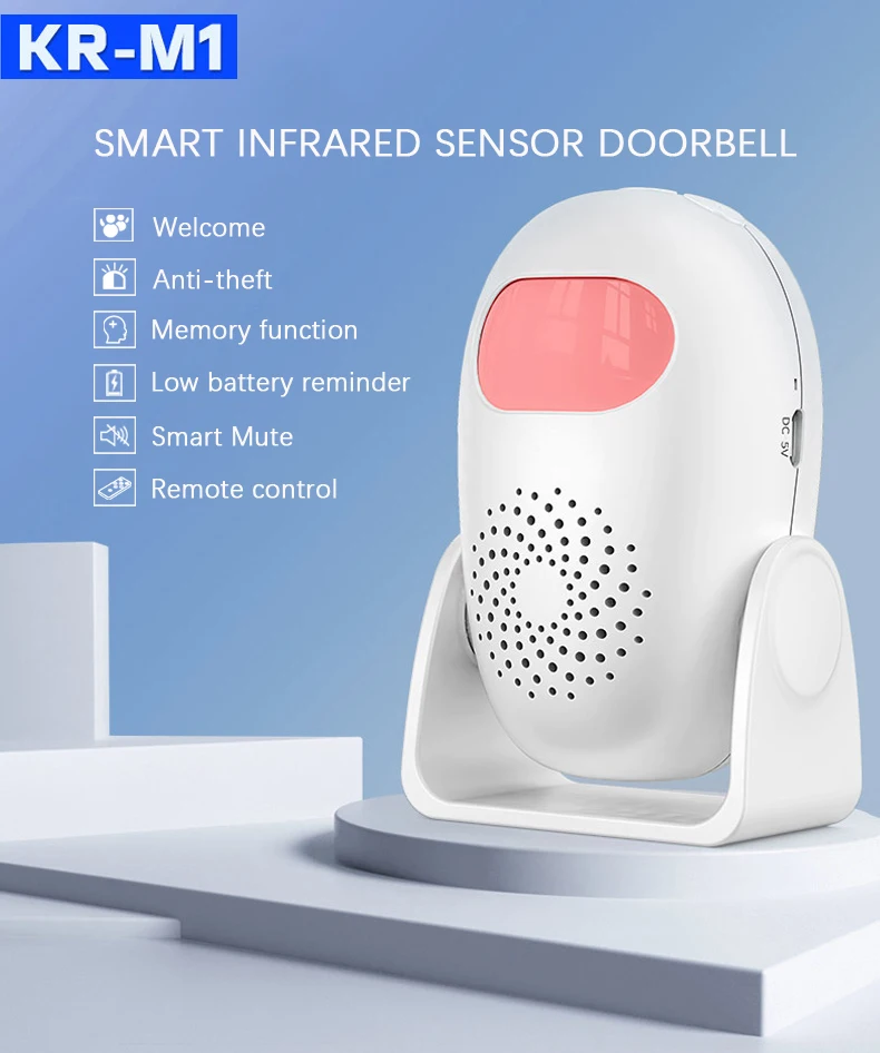 Kerui Infrared induction integrated welcome device alarm in 7 national languages
