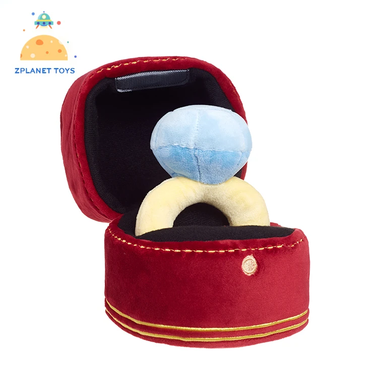 plush ring dog toy