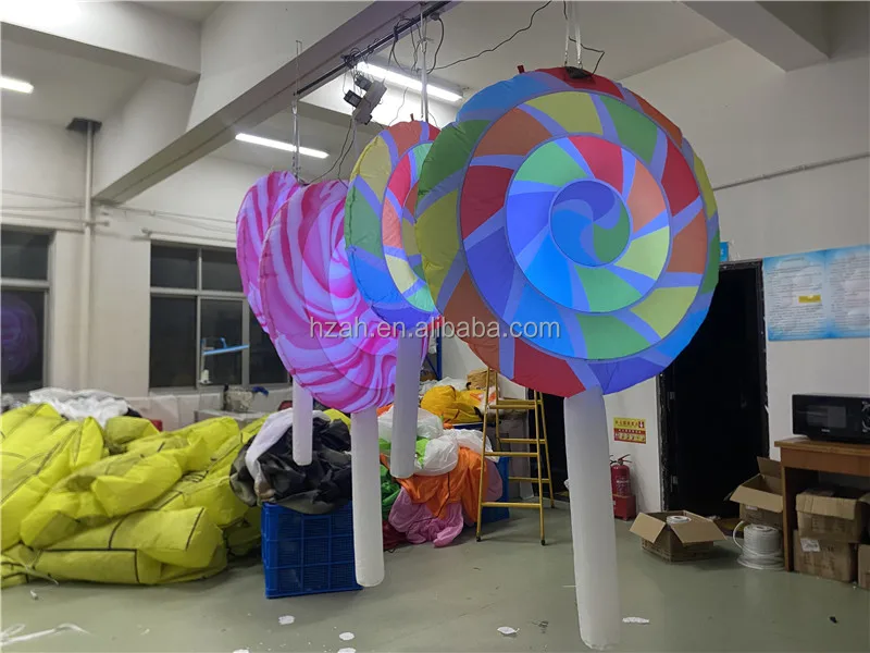 Customized Giant Sweet Inflatable Lollipop Led Light Party Ceiling ...