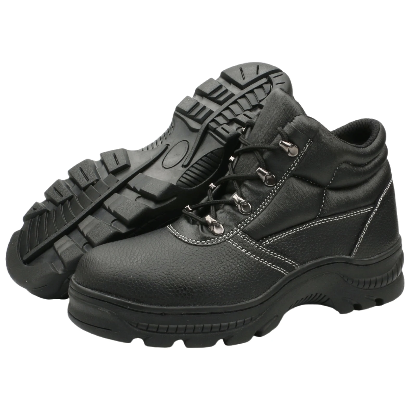 High Heel Hard Work Iron Steel Toe Anti Static Workmans Safety Shoes ...