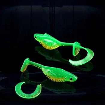 Curly & T Tail Soft Worm Lures with Two Swimming Actions, Micro Artificial Bait for Bass and Topmouth Culter – Soft Lure – view 4