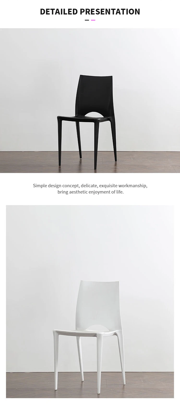 Modern Design Stackable Plastic Chair Wholesale Outdoor Pp