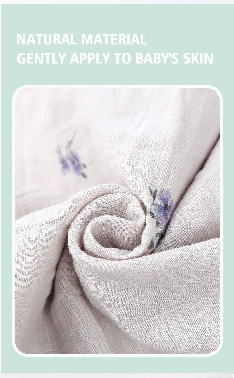 Wholesale Custom Print Quilt Cotton Swaddle Muslin Newborn Swaddle