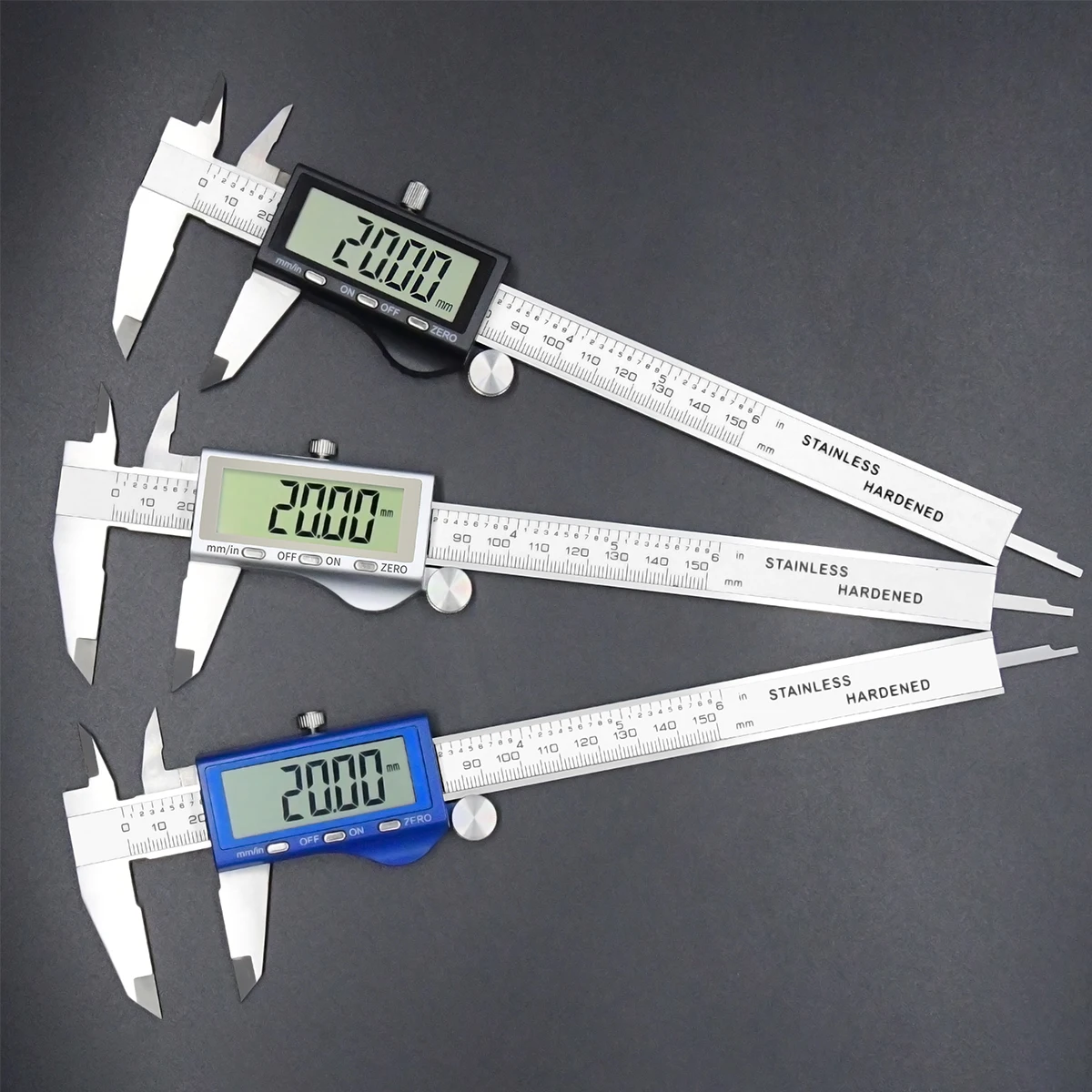 R IP54 Waterproof MM/INCH/Fraction Digital Caliper 150 Mm/6