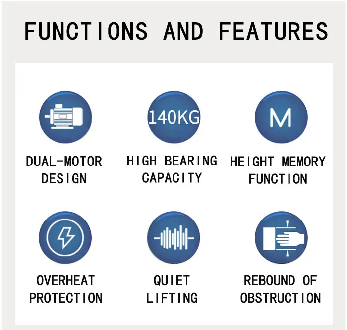 Dual Motor Adjustable Office Desk lifting desk for office or gaming