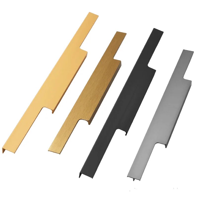 Finger Edge Pull Handle Aluminum Profile Cabinet Door Handles Pulls Door Handles Furniture Parts