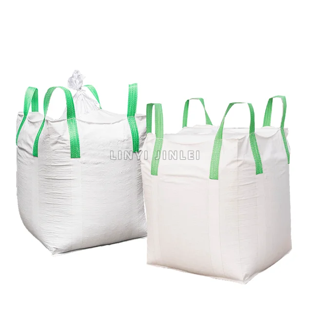 Special Four-Ring Tonnage Jumbo Bag for Forklift Truck 1000kg Loading Weight Breathable Feature with Belt Loading Unloading Port