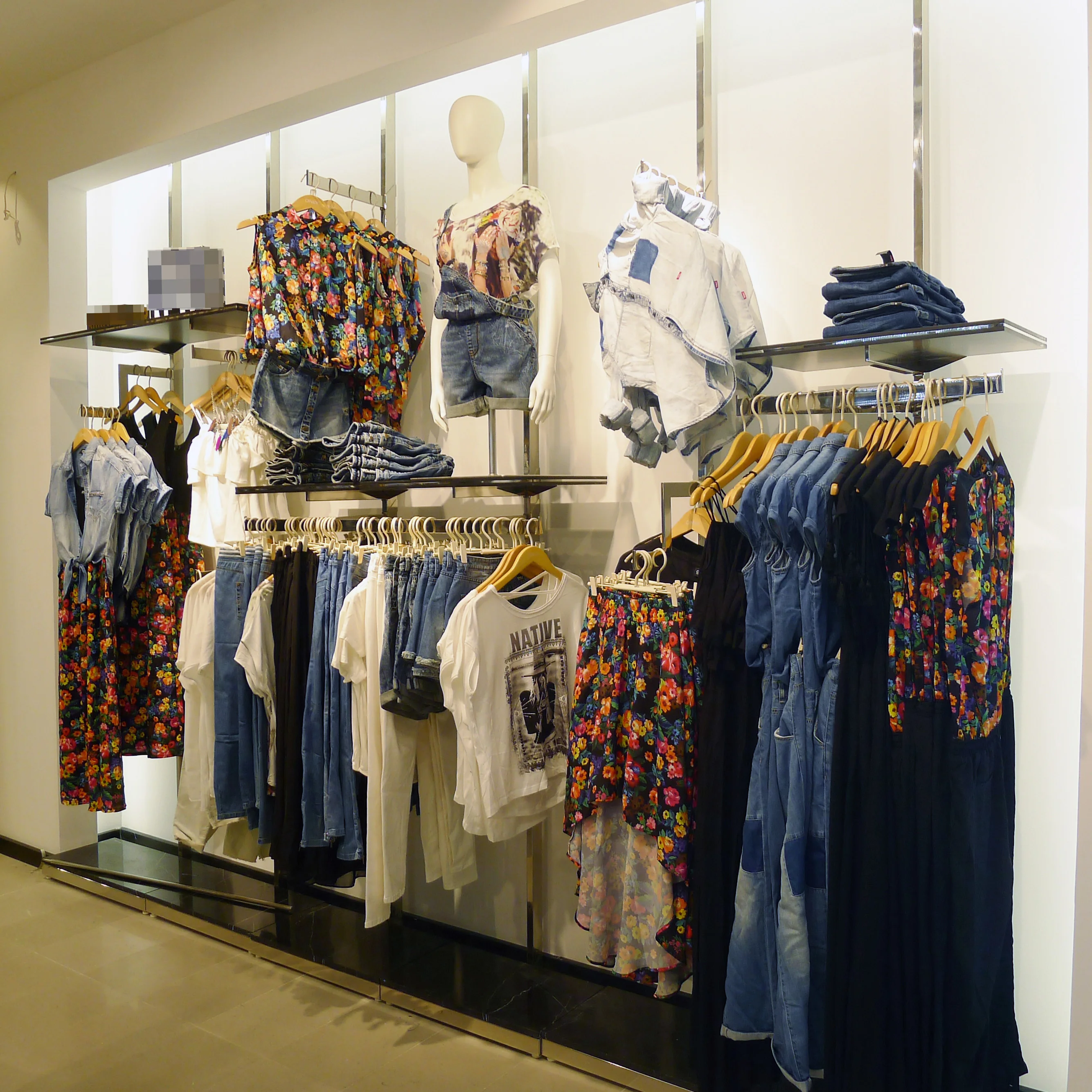 Estante organizador de ropa interior comercial para tienda minorista,  boutique/centro comercial, soporte de exhibición de ropa de gran capacidad  para