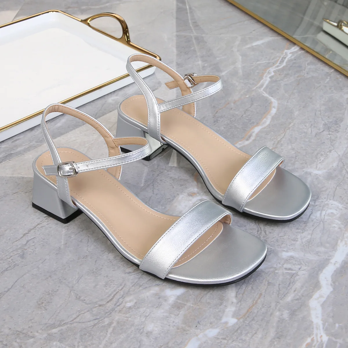 Wholesale Office Female Hoes Heeled andals Heels for Ladies High Heels Ladies Low Heel Dress Hoes Custom Hoes Ladies Low Heel Hoes Ladies Heels, image size:1200x1200