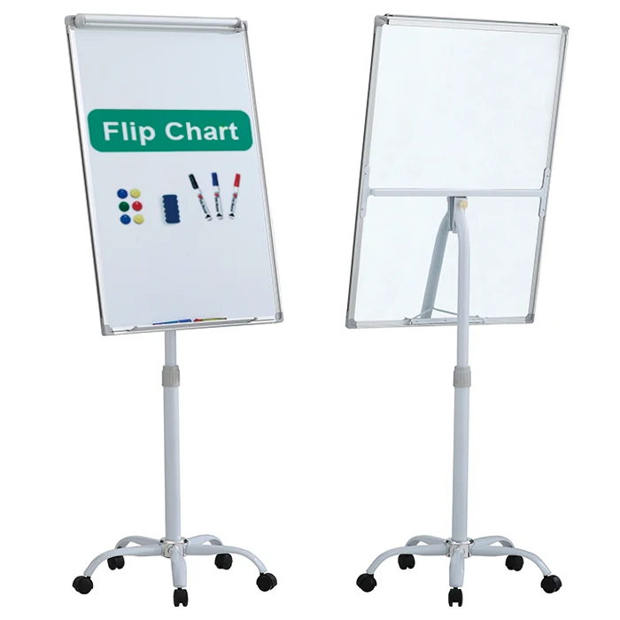 Foldable Movable 60x90 Flip Chart Paper Board Aluminum Whiteboard
