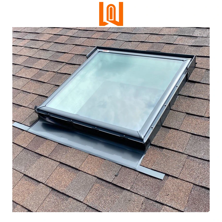 WANJIA Balcony Electric Skylight Roof Window Aluminum Glass Double Glazed Roof Windows