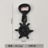 Ship's wheel cast iron bottle opener