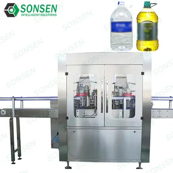 Fully automatic labeling machine for plastic barrels, perfect for small businesses using hot melt glue for labeling