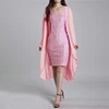 Abito da sposa rosa taglie forti a due pezzi