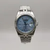 Silver Case+Blue Dial