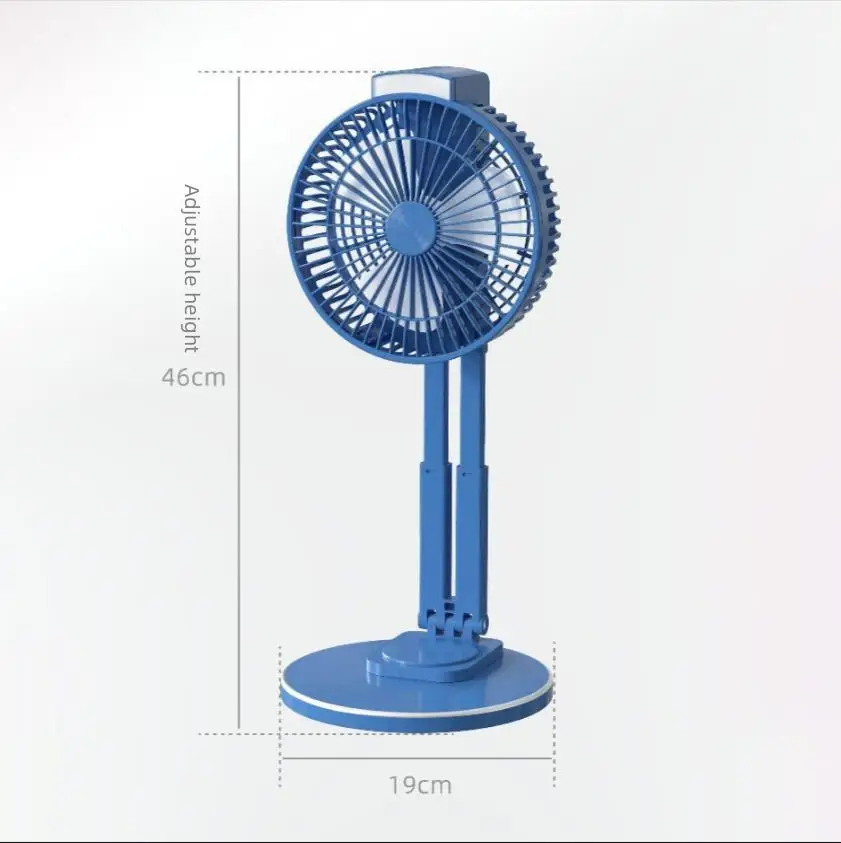 Portable 1500mAh Fan Lamp with USB Charging