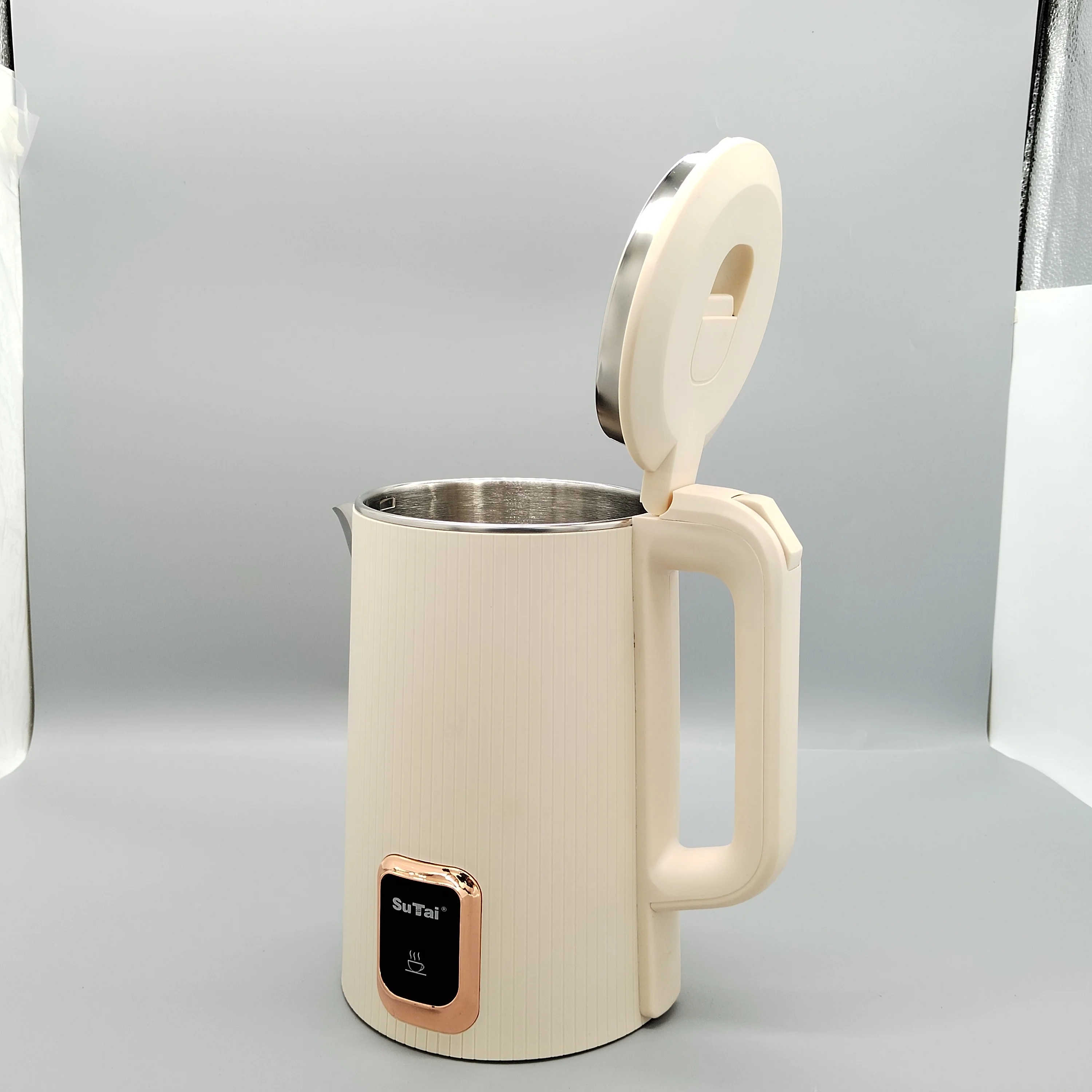 Fashionable New Design Electric Kettle 1.8 Liter Beige Cream Color