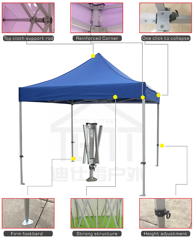 Luxury Heavy Duty Pour Backyard 6x4 Pop Up Display Easy Gazebo Food