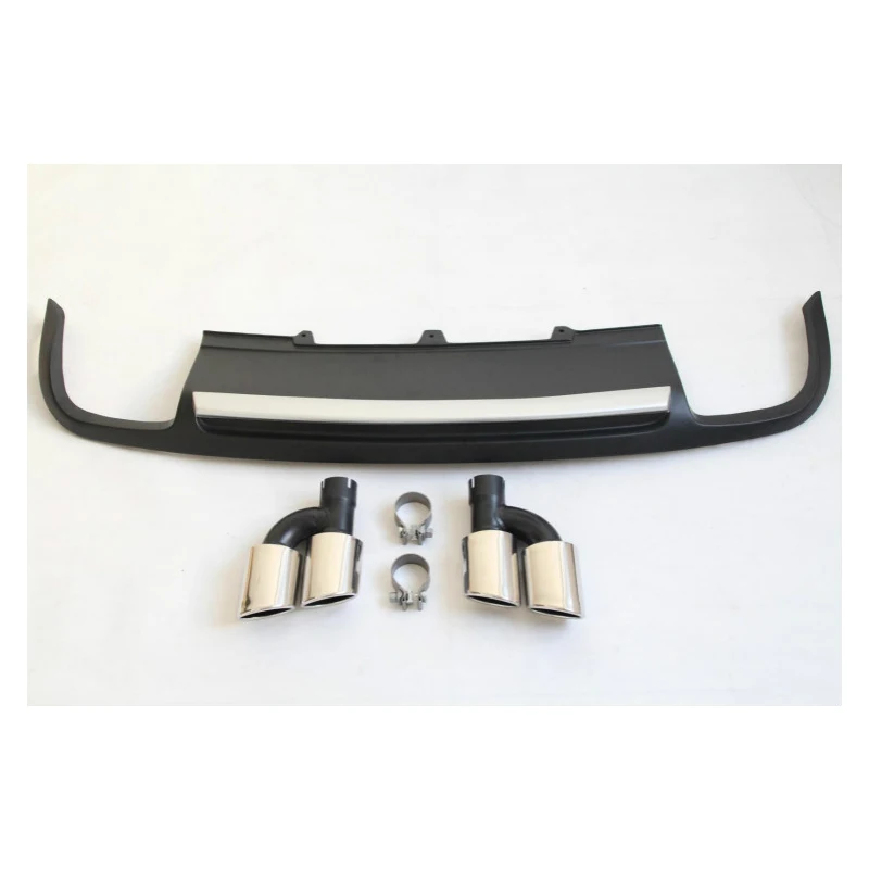 S5 Car Bodykit Diffuser for Audi A5 S5 Ordinary Edition 4 Doors Style Rear Bumper Diffuser with Tailpipe 2009 2010 2011